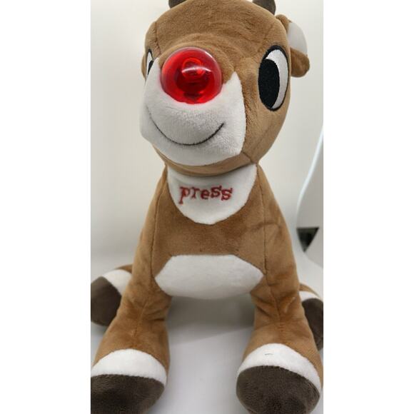 Rudolph The Red Nosed Reindeer Plush 11” With Music And Lights Plush - Picture 3 of 6